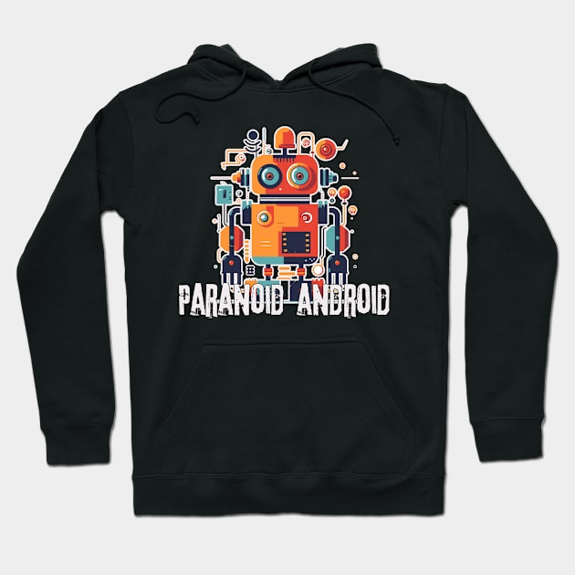 Paranoid Android Robot 90s band Hoodie by Sketchy Pedals